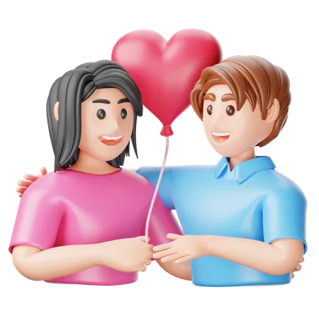 Couple amoureux  3D Icon