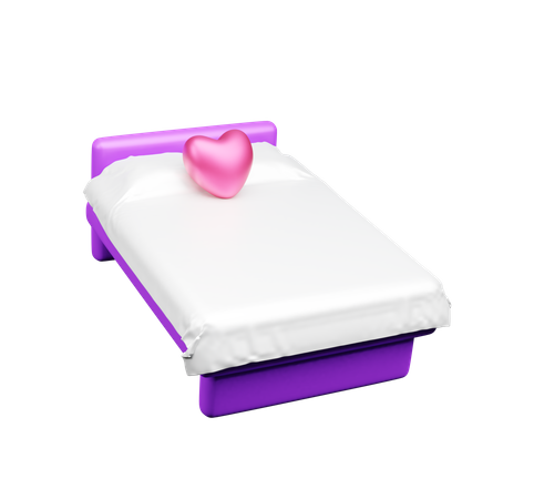 Couple Bed  3D Icon