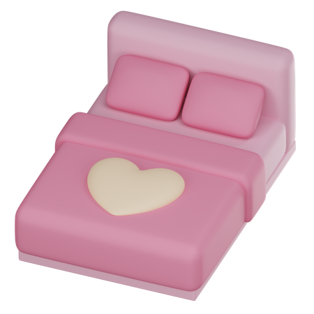 Couple Bed  3D Icon