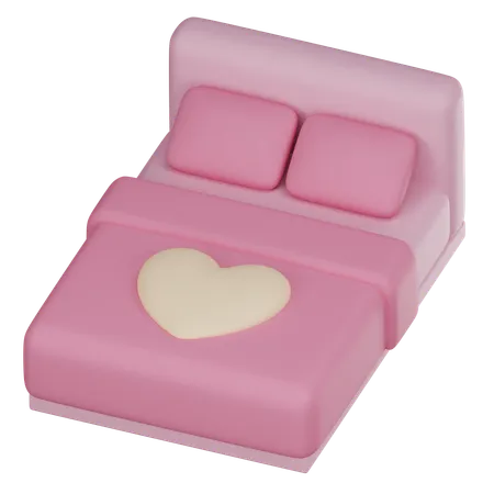 Couple Bed  3D Icon