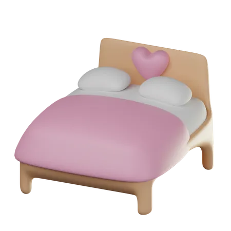 Couple Bed  3D Icon