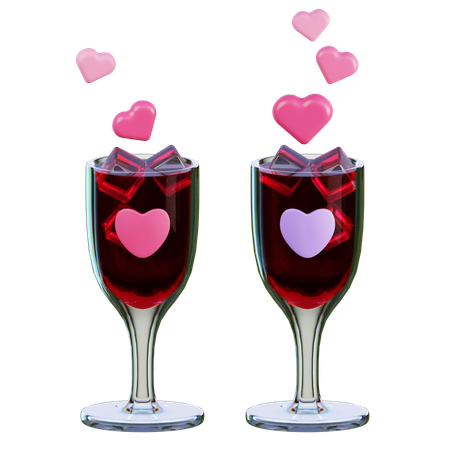 Boisson en couple  3D Icon