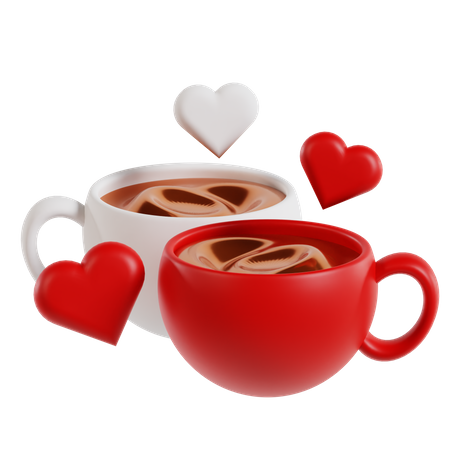 Couple Chocolate Drink  3D Icon