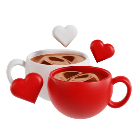 Couple Chocolate Drink  3D Icon