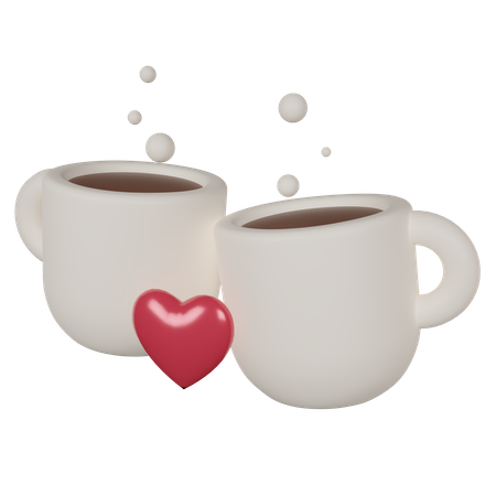 Couple Chocolate Drink  3D Icon