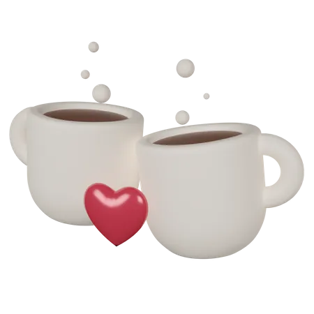 Couple Chocolate Drink  3D Icon