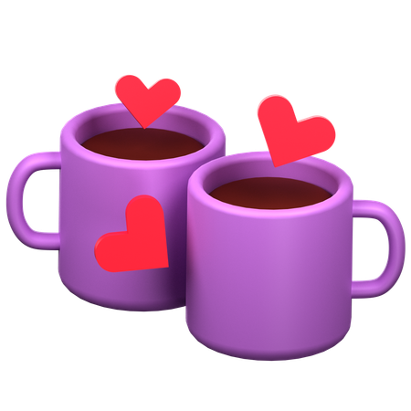 Couple Chocolate Drink  3D Icon