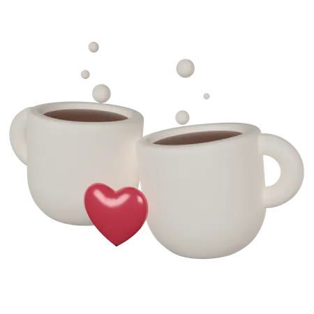 Couple Chocolate Drink 3D Icon