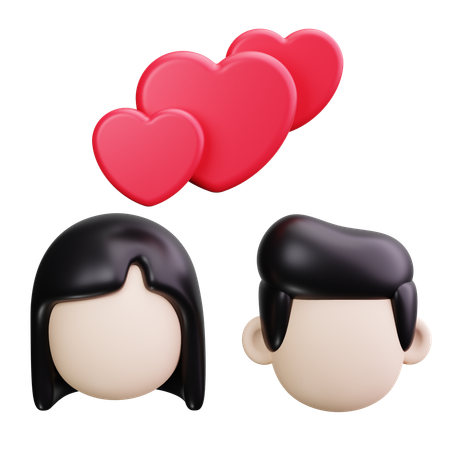 Couples de mariage  3D Icon