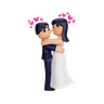 couple doing hug emoji 3d
