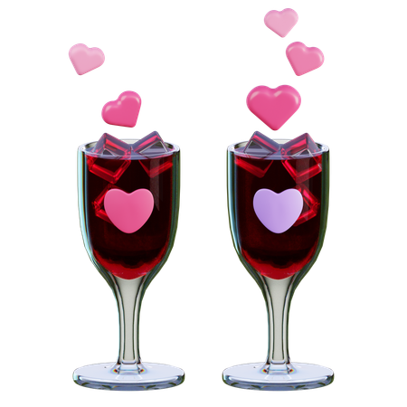 Couple Drink  3D Icon