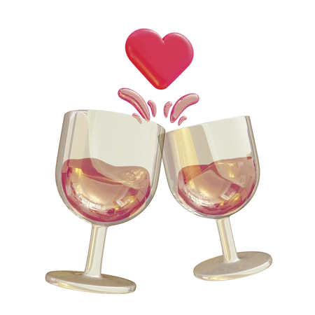 Couple Drinks  3D Icon