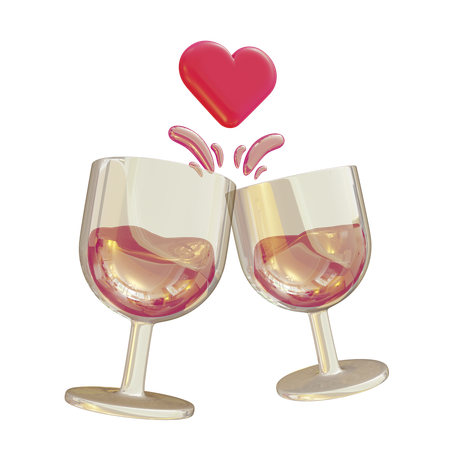 Couple Drinks  3D Icon