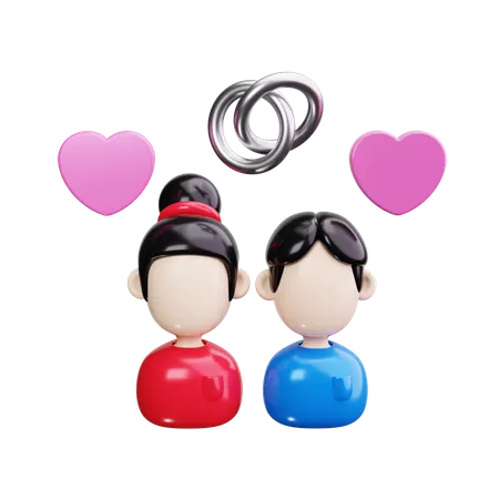 Couple Engagement  3D Icon