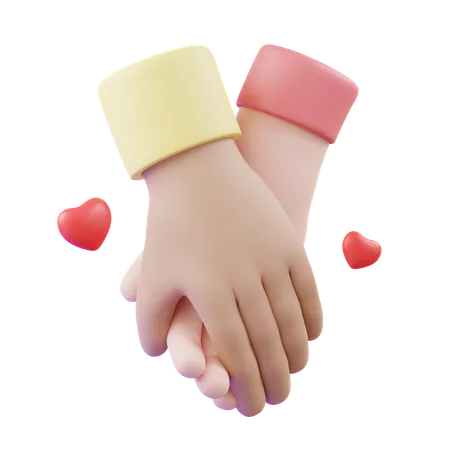 Couple Hands  3D Icon