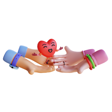 Couple Hands  3D Icon