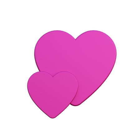 Couple Heart  3D Icon