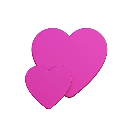 Couple Heart  3D Icon