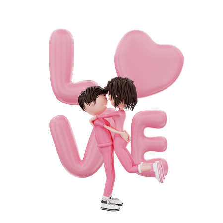 Couple in Love  3D Icon