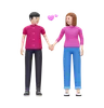 couple is holding hands