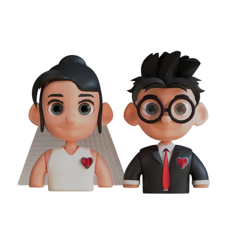 Couple Marriage  3D Icon