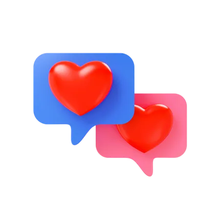 Couple Message  3D Icon