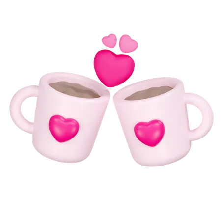 Couple Mug Illustration 3D Icon
