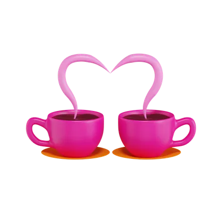 Couple Mugs  3D Icon