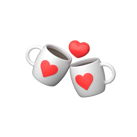 Couple Mugs  3D Icon