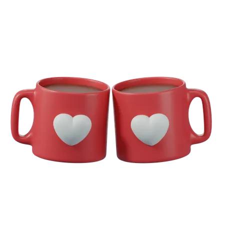 Couple Mugs  3D Icon