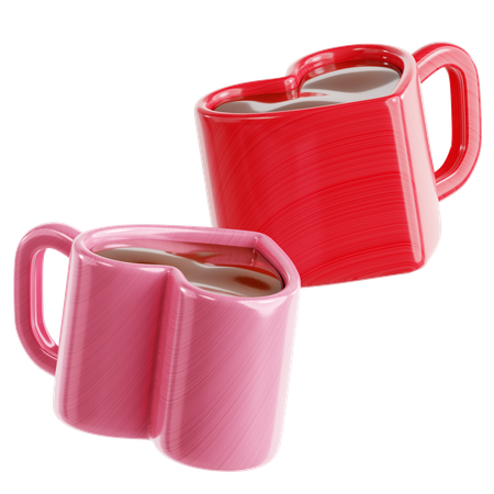 Couple Mugs  3D Icon