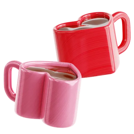 Couple Mugs  3D Icon