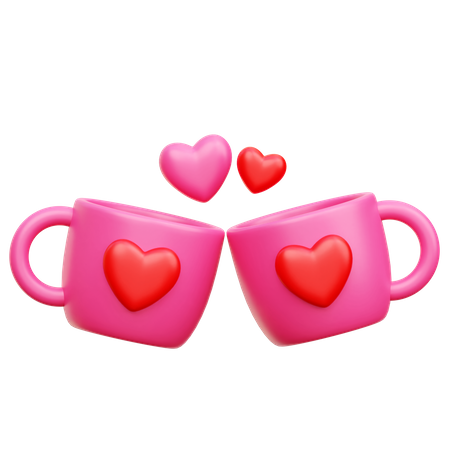 Couple Mugs  3D Icon