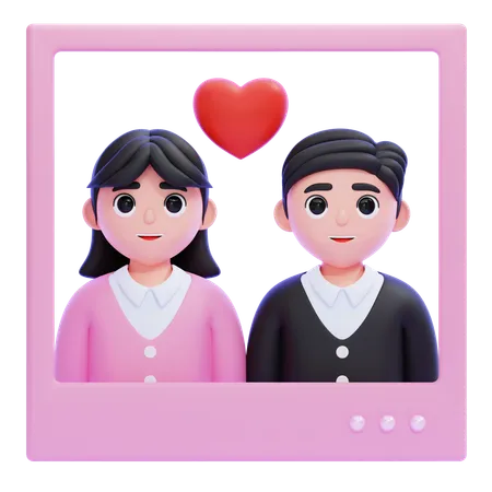 Couple Photo  3D Icon