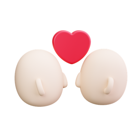 Couple s'embrassant  3D Icon