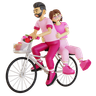 3d riding bicycle emoji