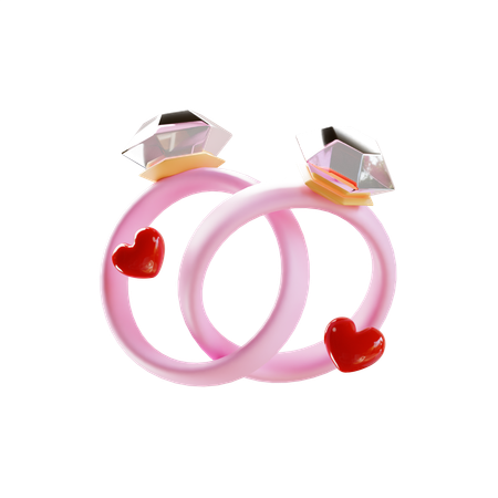 Couple Ring  3D Icon