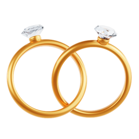 Couple Ring  3D Icon