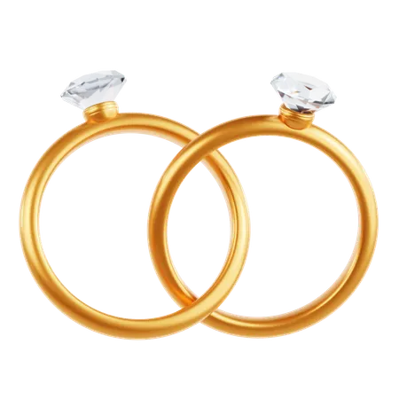 Couple Ring  3D Icon