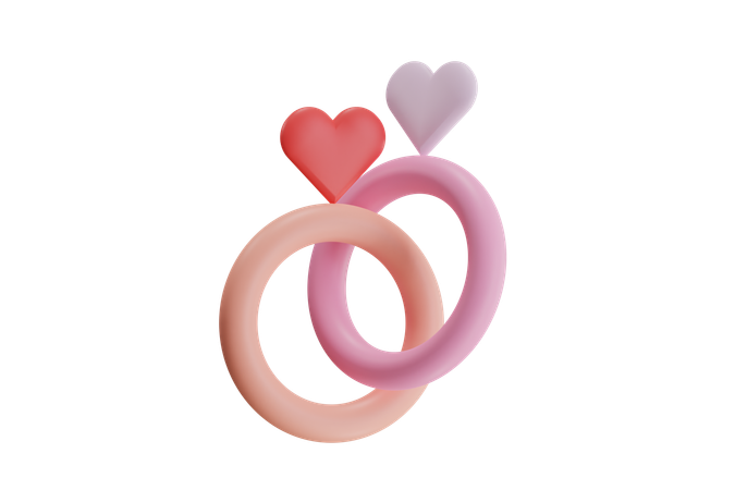 Couple Ring  3D Icon