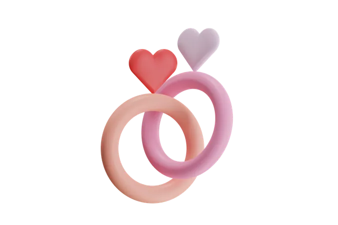 Couple Ring  3D Icon