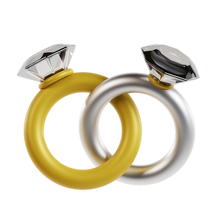 Couple Ring  3D Icon