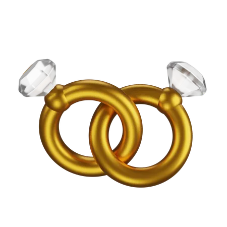 Couple Ring  3D Icon