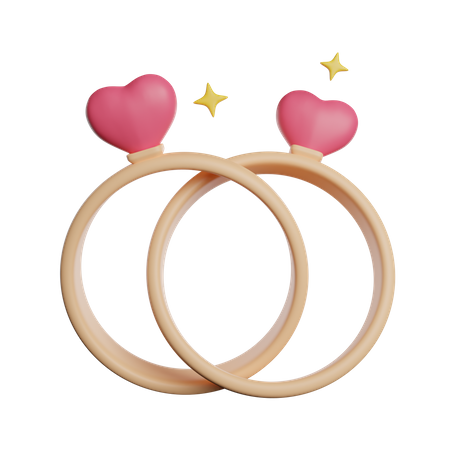 Couple Ring  3D Icon