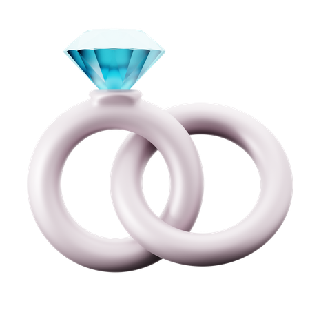 Couple Ring  3D Icon