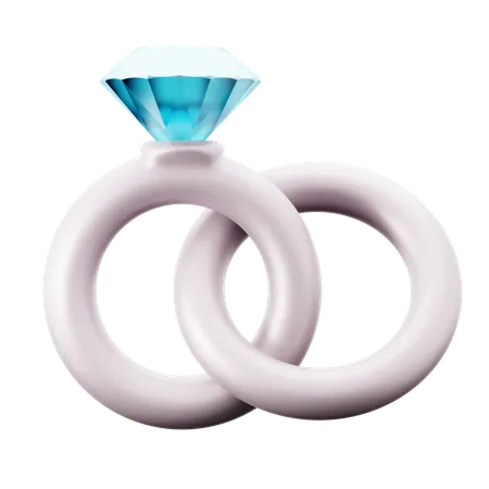 Couple Ring  3D Icon