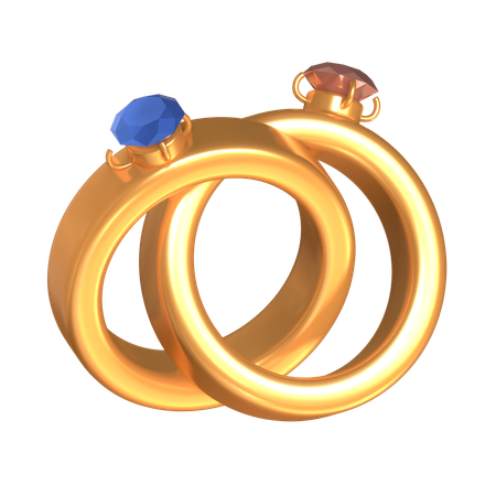 Couple Ring  3D Icon