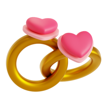 Couple Ring  3D Icon