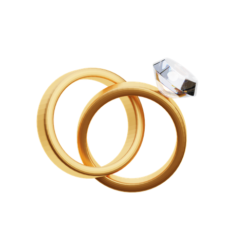 Couple Ring  3D Icon