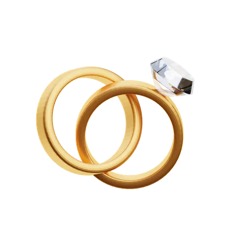 Couple Ring  3D Icon